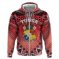 Personalised Tonga Constitution Day Zip Hoodie 150 Years Jubilee - Polynesian Pride