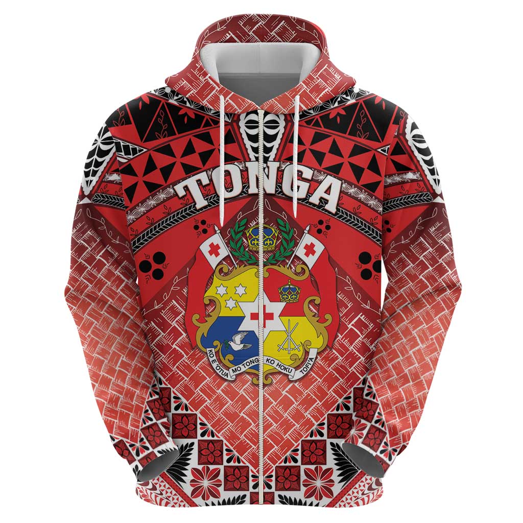 Personalised Tonga Constitution Day Zip Hoodie 150 Years Jubilee - Polynesian Pride
