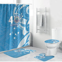 FSM Micronesia Bathroom Set 40th Independence Anniversary LT05 Bathroom Set (4 pcs) Blue - Polynesian Pride