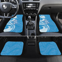 FSM Micronesia Car Mats 40th Independence Anniversary LT05 Set 4pcs Blue - Polynesian Pride