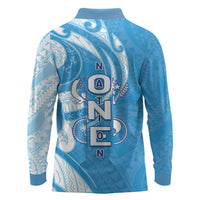FSM Micronesia Long Sleeve Polo Shirt 40th Independence Anniversary LT05 - Polynesian Pride