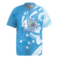 FSM Micronesia Rugby Jersey 40th Independence Anniversary LT05 Blue - Polynesian Pride