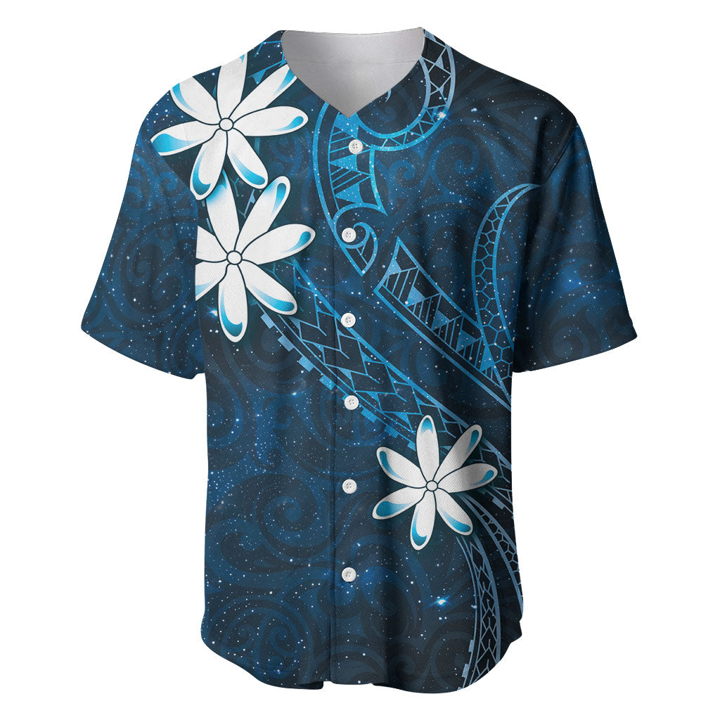 Tahiti Matarii Baseball Jersey Tahitian Spring Blue Galaxy LT05 Blue - Polynesian Pride