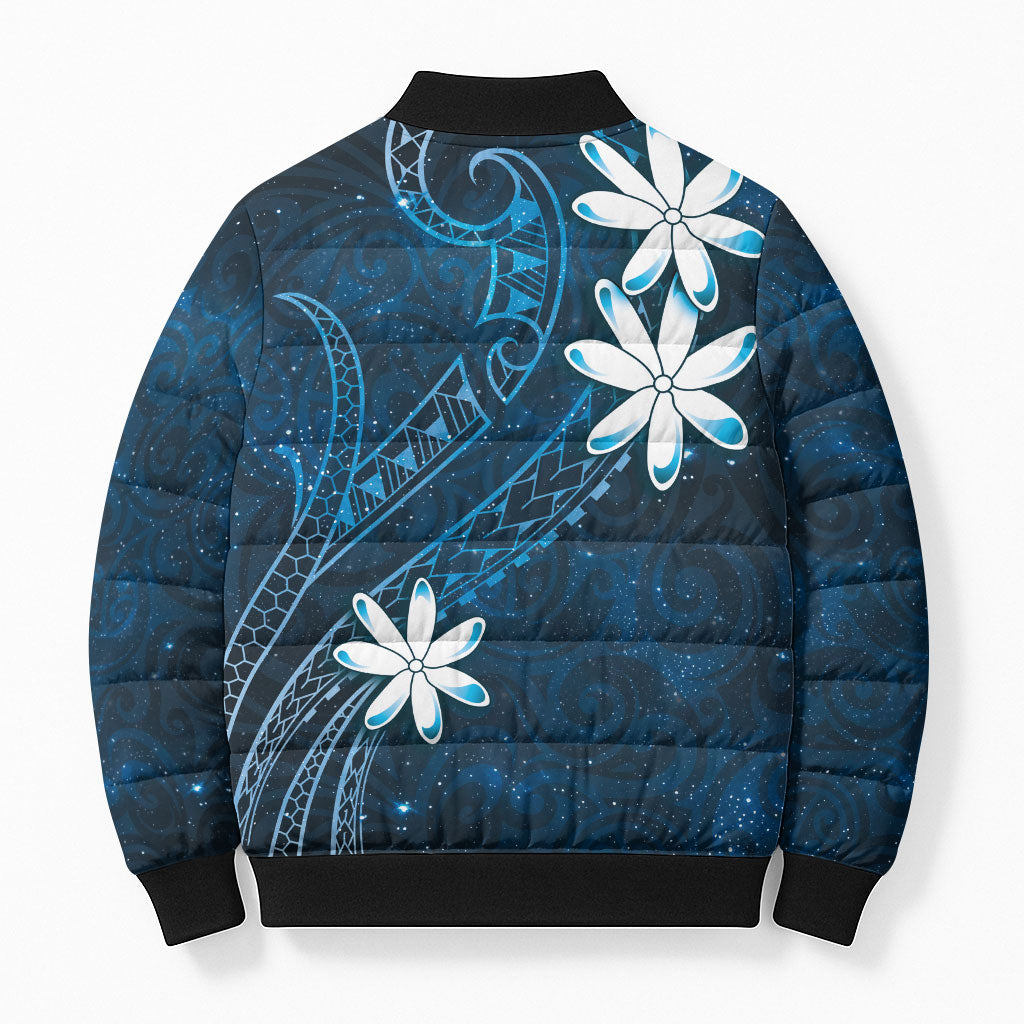 Tahiti Matarii Bomber Puffer Jacket Tahitian Spring Blue Galaxy LT05 - Polynesian Pride