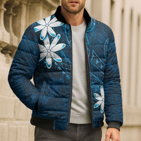 Tahiti Matarii Bomber Puffer Jacket Tahitian Spring Blue Galaxy LT05 - Polynesian Pride