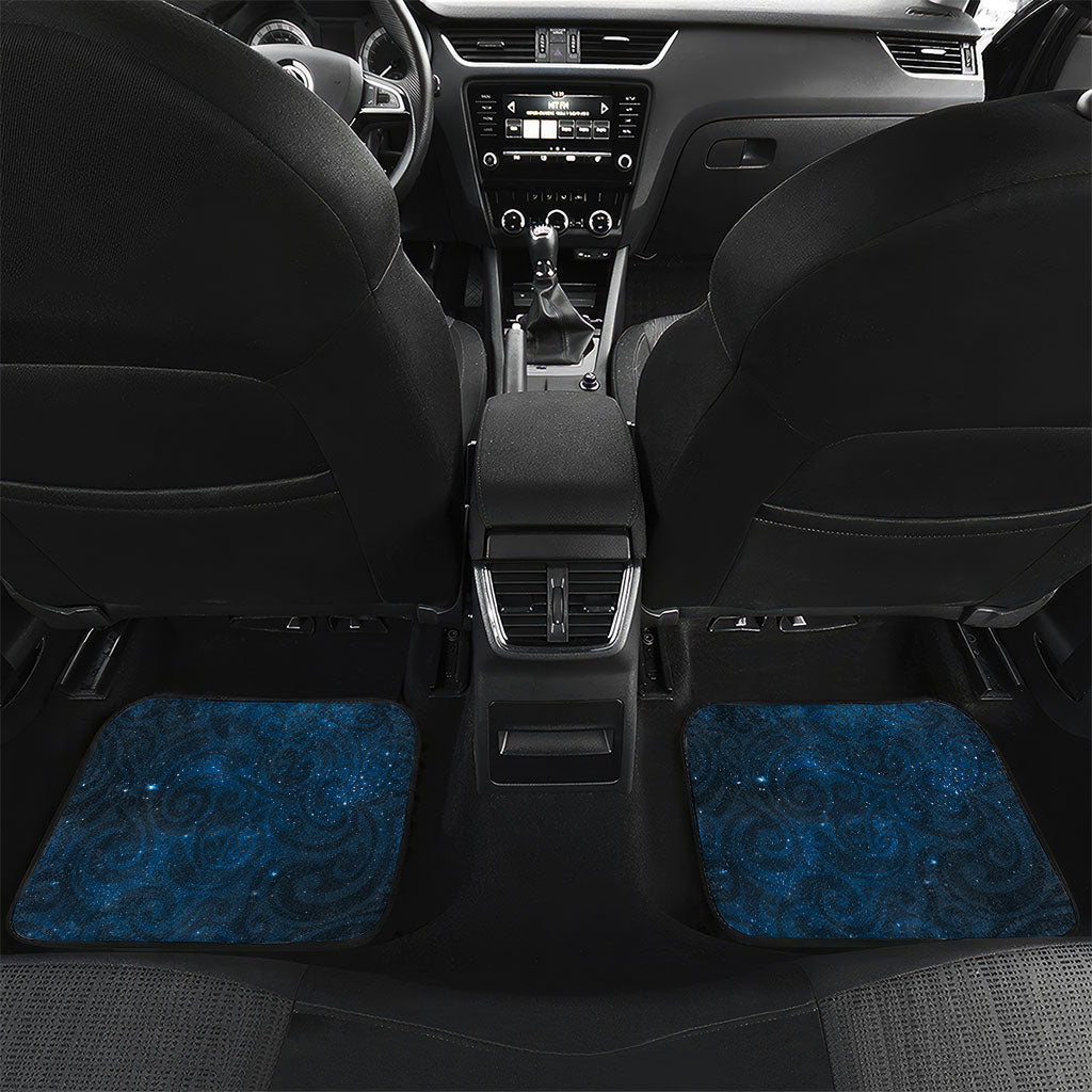 Tahiti Matarii Car Mats Tahitian Spring Blue Galaxy LT05 Set 2pcs - Back Blue - Polynesian Pride