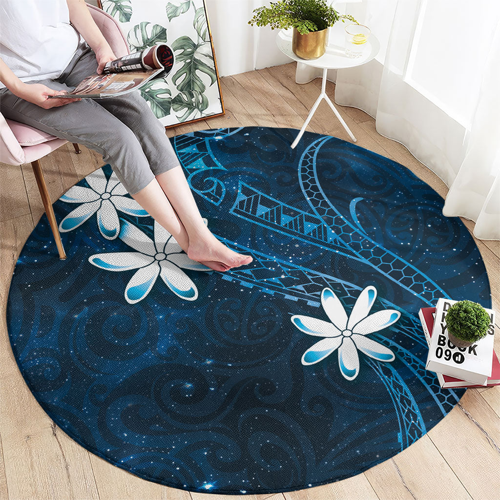 Tahiti Matarii Round Carpet Tahitian Spring Blue Galaxy LT05 - Polynesian Pride