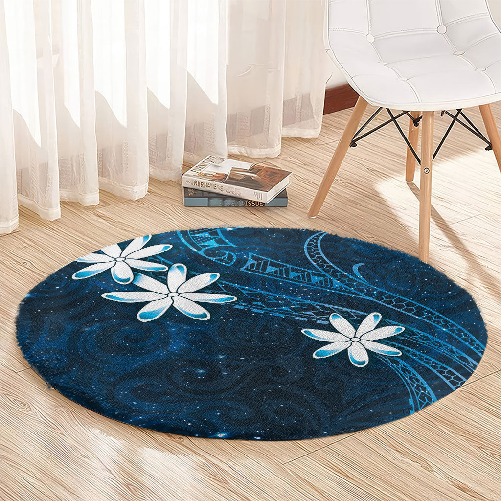 Tahiti Matarii Round Carpet Tahitian Spring Blue Galaxy LT05 - Polynesian Pride