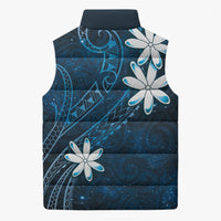 Tahiti Matarii Sleeveless Puffer Jacket Tahitian Spring Blue Galaxy LT05 - Polynesian Pride
