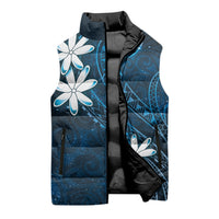 Tahiti Matarii Sleeveless Puffer Jacket Tahitian Spring Blue Galaxy LT05 - Polynesian Pride