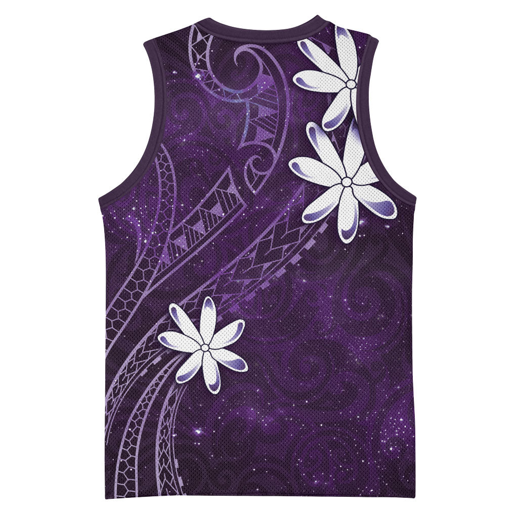 Tahiti Matarii Basketball Jersey Tahitian Spring Purple Galaxy LT05 - Polynesian Pride