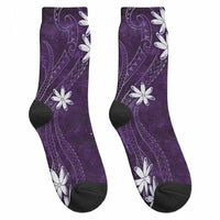 Tahiti Matarii Crew Socks Tahitian Spring Purple Galaxy LT05 - Polynesian Pride