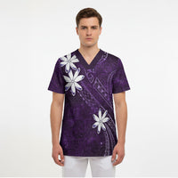 Tahiti Matarii Scrub Top Tahitian Spring Purple Galaxy LT05 - Polynesian Pride