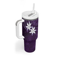 Tahiti Matarii Tumbler With Handle Tahitian Spring Purple Galaxy LT05 - Polynesian Pride
