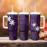 Tahiti Matarii Tumbler With Handle Tahitian Spring Purple Galaxy LT05 - Polynesian Pride