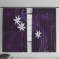 Tahiti Matarii Window Curtain Tahitian Spring Purple Galaxy LT05 With Hooks Purple - Polynesian Pride