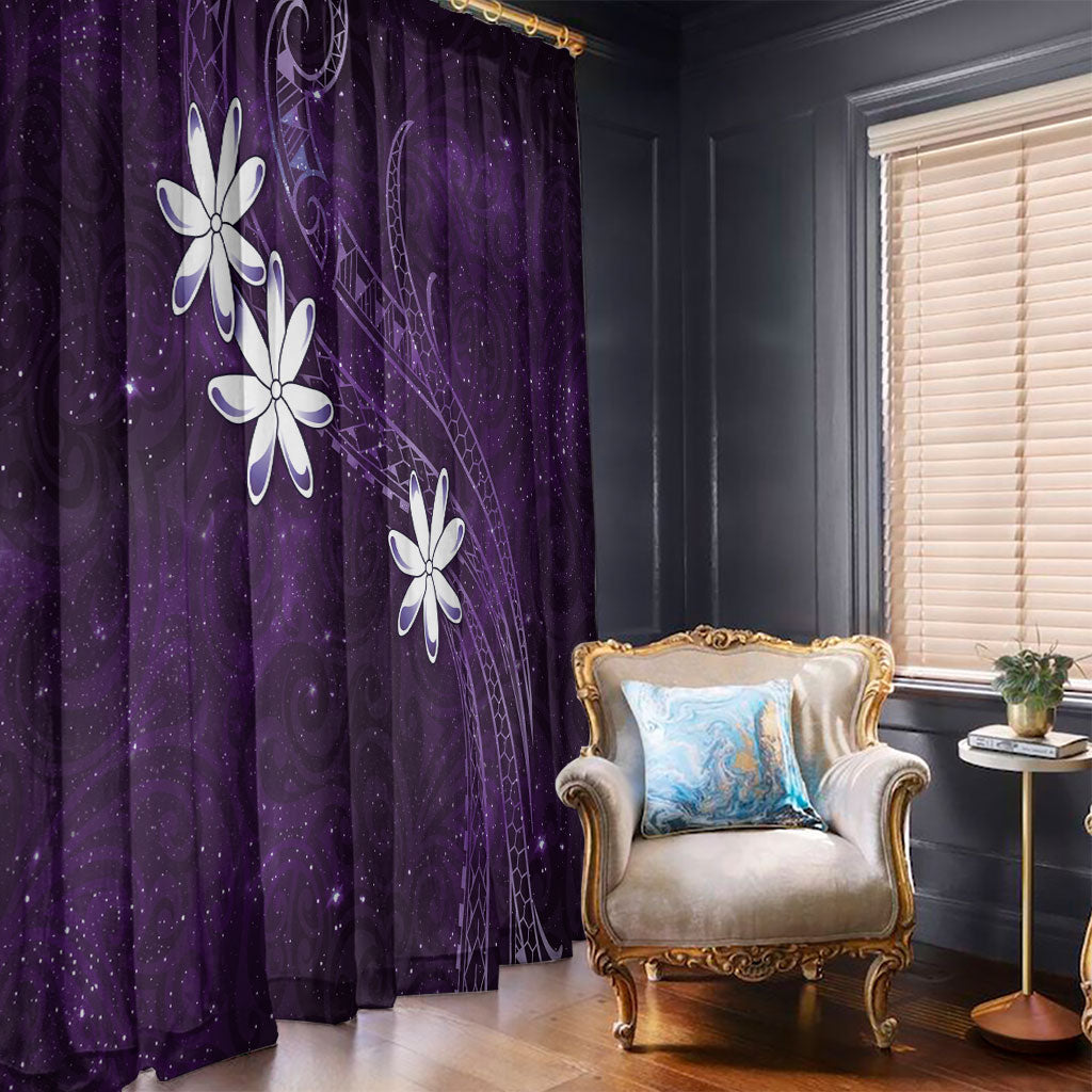 Tahiti Matarii Window Curtain Tahitian Spring Purple Galaxy LT05 - Polynesian Pride