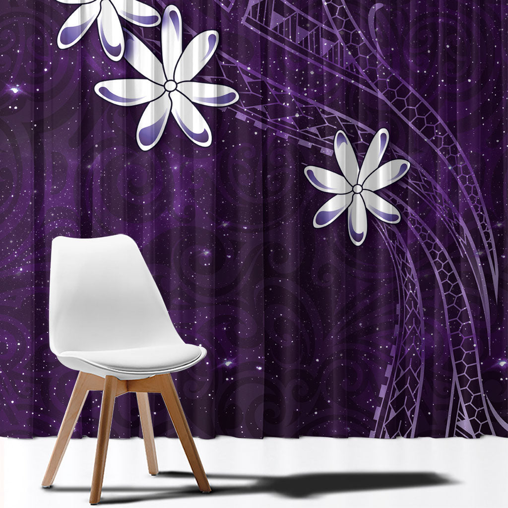 Tahiti Matarii Window Curtain Tahitian Spring Purple Galaxy LT05 - Polynesian Pride