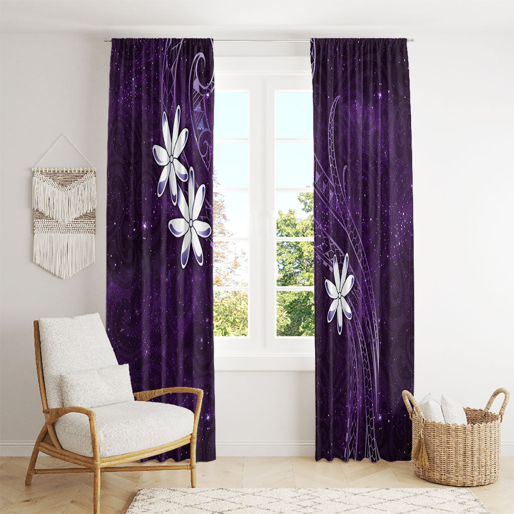 Tahiti Matarii Window Curtain Tahitian Spring Purple Galaxy LT05 - Polynesian Pride