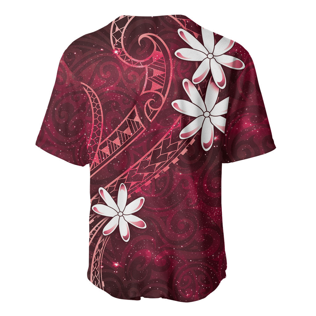 Tahiti Matarii Baseball Jersey Tahitian Spring Red Galaxy LT05 - Polynesian Pride