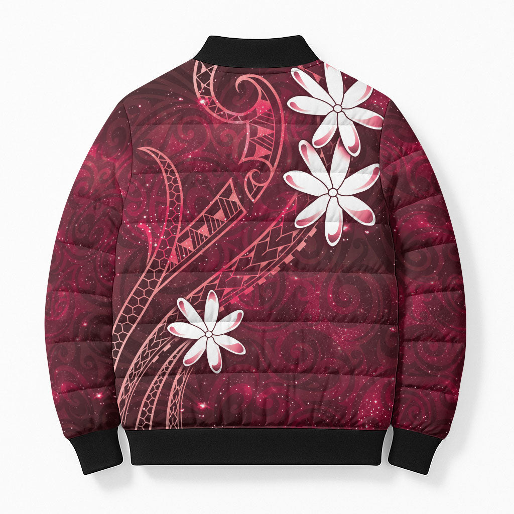 Tahiti Matarii Bomber Puffer Jacket Tahitian Spring Red Galaxy LT05 - Polynesian Pride