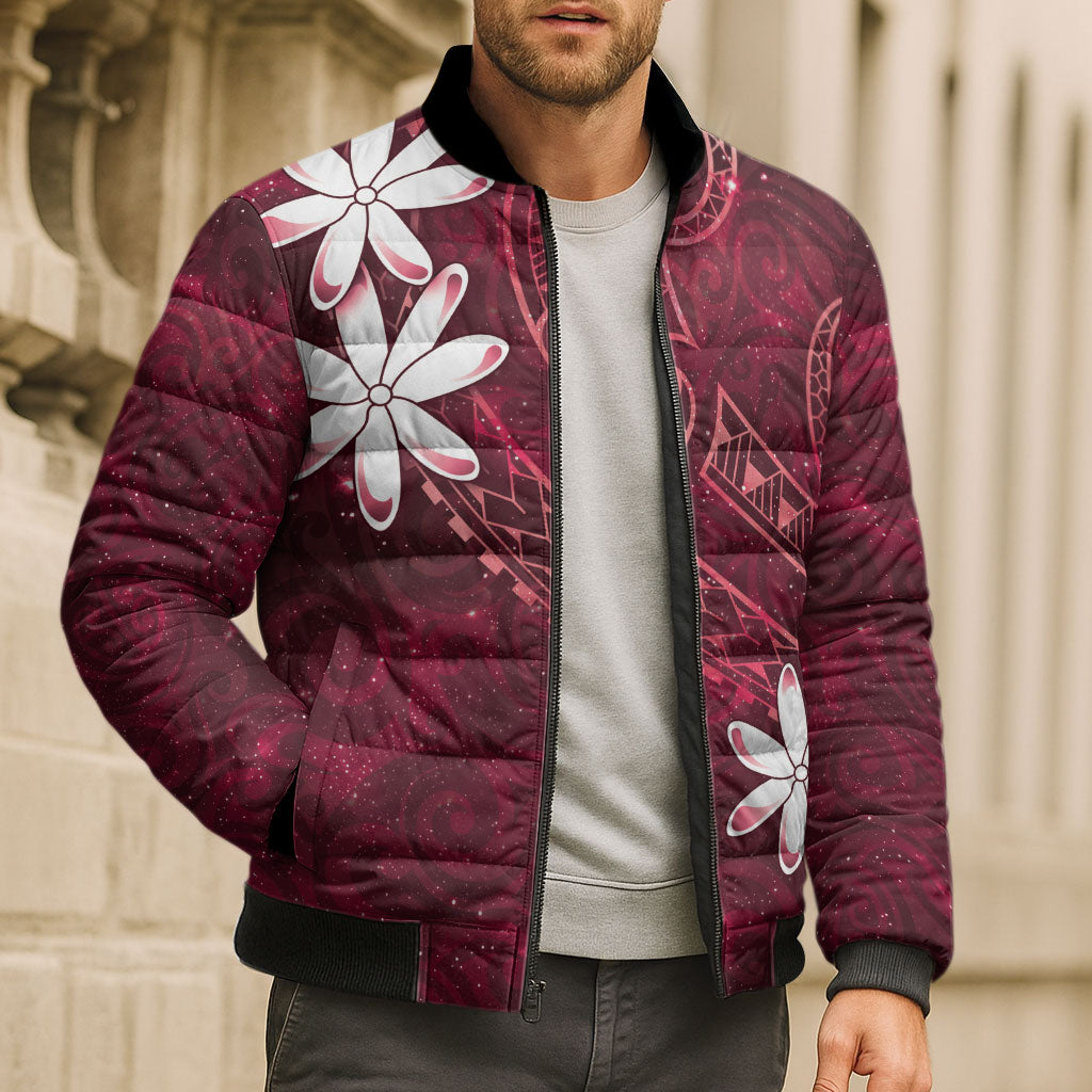 Tahiti Matarii Bomber Puffer Jacket Tahitian Spring Red Galaxy LT05 - Polynesian Pride