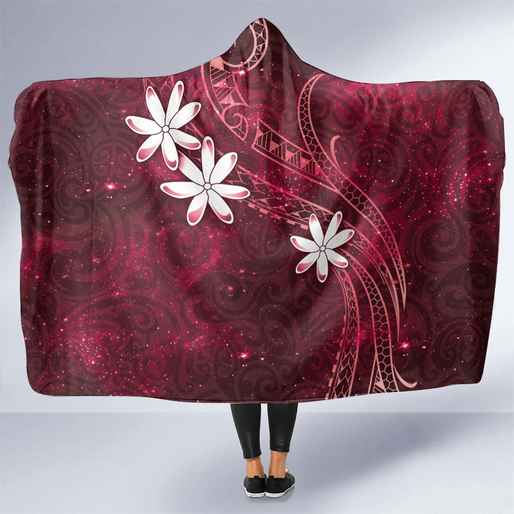Tahiti Matarii Hooded Blanket Tahitian Spring Red Galaxy LT05 One Size Red - Polynesian Pride