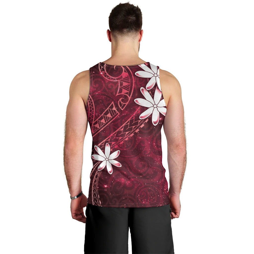 Tahiti Matarii Men Tank Top Tahitian Spring Red Galaxy LT05 - Polynesian Pride
