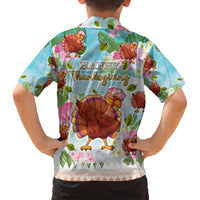Hawaii Thanksgiving Kid Hawaiian Shirt Funny Turkey Dabbing Dance LT05 - Polynesian Pride