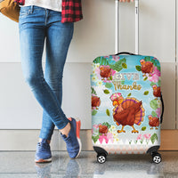 Hawaii Thanksgiving Luggage Cover Funny Turkey Dabbing Dance LT05 - Polynesian Pride