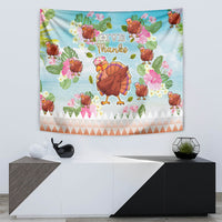 Hawaii Thanksgiving Tapestry Funny Turkey Dabbing Dance LT05 - Polynesian Pride
