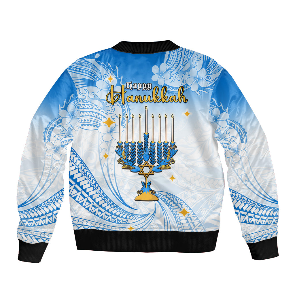 Polynesia Hanukkah Festival Bomber Jacket With Menorah Polynesian Style LT05 - Polynesian Pride