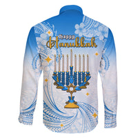 Polynesia Hanukkah Festival Family Matching Puletasi Dress and Hawaiian Shirt With Menorah Polynesian Style LT05 - Polynesian Pride