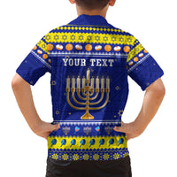 Personalised Polynesia Christmukkah Family Matching Summer Maxi Dress and Hawaiian Shirt Menorah With Polynesian Tribal Pattern LT05 - Polynesian Pride