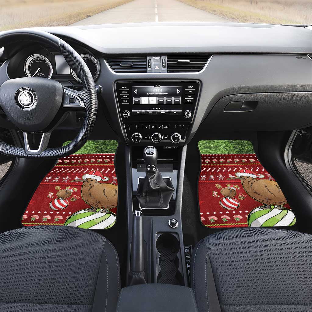 New Zealand Kiwi Christmas Car Mats Paua Shell Glitter Green