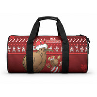 New Zealand Kiwi Christmas Duffle Bag Paua Shell Glitter Green LT05 One size Red - Polynesian Pride