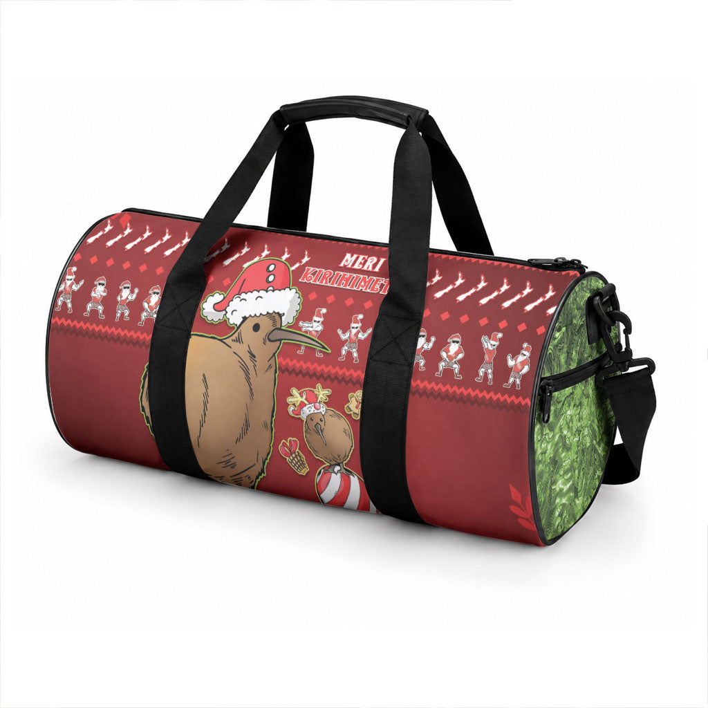 New Zealand Kiwi Christmas Duffle Bag Paua Shell Glitter Green LT05 - Polynesian Pride
