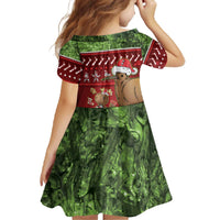 New Zealand Kiwi Christmas Family Matching Off The Shoulder Long Sleeve Dress and Hawaiian Shirt Paua Shell Glitter Green LT05 - Polynesian Pride