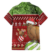 New Zealand Kiwi Christmas Family Matching Summer Maxi Dress and Hawaiian Shirt Paua Shell Glitter Green LT05 - Polynesian Pride