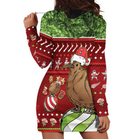 New Zealand Kiwi Christmas Hoodie Dress Paua Shell Glitter Green LT05 - Polynesian Pride