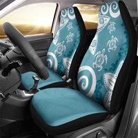 Polynesia Car Seat Cover Hippie Blue Tribal Turtle Floral Pattern LT05 - Polynesian Pride