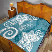 Polynesia Quilt Hippie Blue Tribal Turtle Floral Pattern LT05 - Polynesian Pride