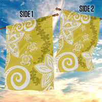 Polynesia Garden Flag Yellow Tribal Turtle Floral Pattern LT05 - Polynesian Pride