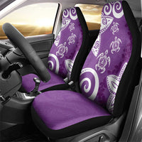 Polynesia Car Seat Cover Purple Tribal Turtle Floral Pattern LT05 - Polynesian Pride