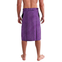 Polynesia Lavalava Purple Tribal Turtle Floral Pattern