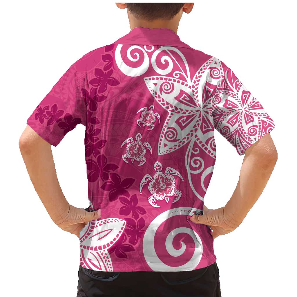 Polynesia Family Matching Mermaid Dress and Hawaiian Shirt Pink Tribal Turtle Floral Pattern LT05 - Polynesian Pride