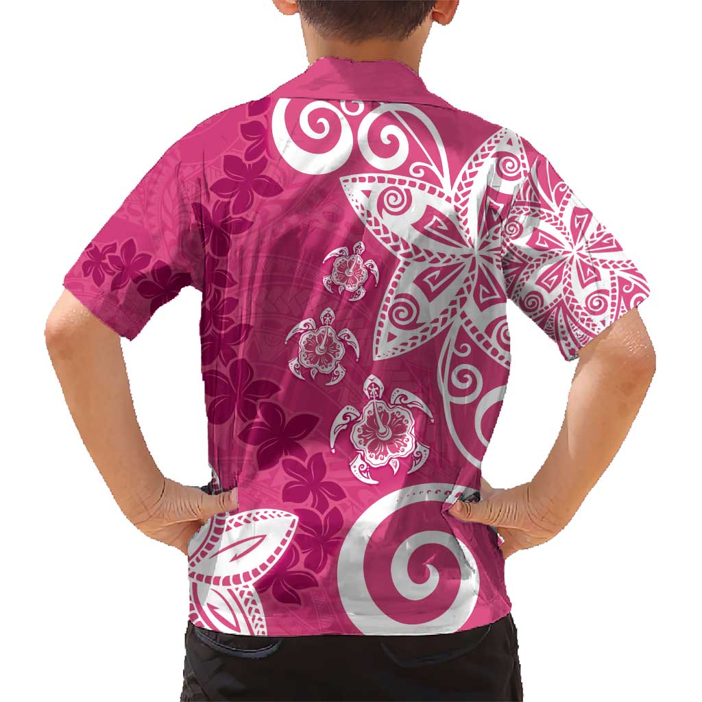 Polynesia Hawaiian Shirt Pink Tribal Turtle Floral Pattern LT05 - Polynesian Pride