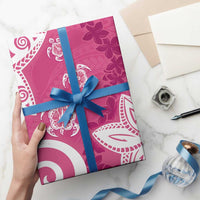 Polynesia Wrapping Paper Pink Tribal Turtle Floral Pattern - Polynesian Pride