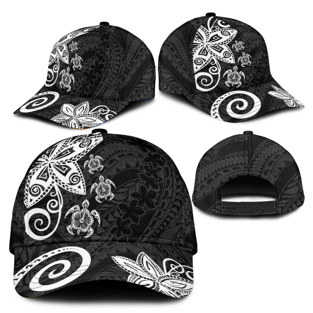 Polynesia Classic Cap Black Tribal Turtle Floral Pattern - Polynesian Pride