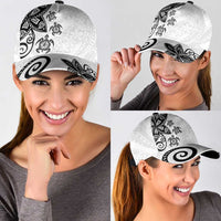 Polynesia Classic Cap White Tribal Turtle Floral Pattern - Polynesian Pride